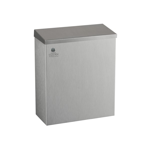 GA010700 Poubelle murale carrée en inox AISI 304 satiné 7L