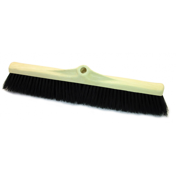 BA010502  Balai-brosse inclinée 60 cm support pvc fibre pvc noir ø 0,75