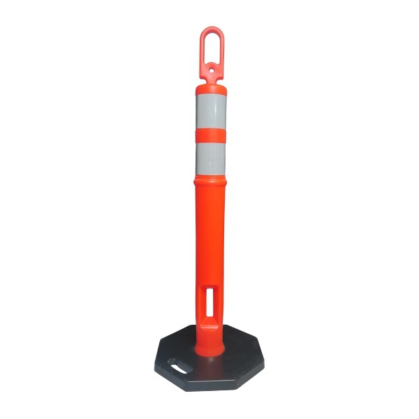 LA010102 Poteau de signalisation hi-viz a chaine en PP rouge  TP-115