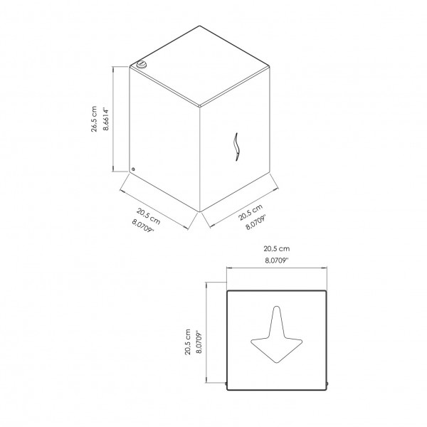 EA020110 Distributeur papier essuie main rouleaux en inox AISI 304 satiné