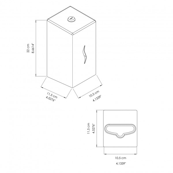 EB020400 Distributeur papier hygiénique enchevêtre en inox AISI 304 satiné