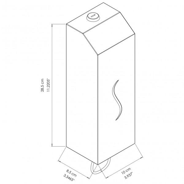 EC020400 Doseur à savon design moderne en inox AISI 304 satiné 1000 ml