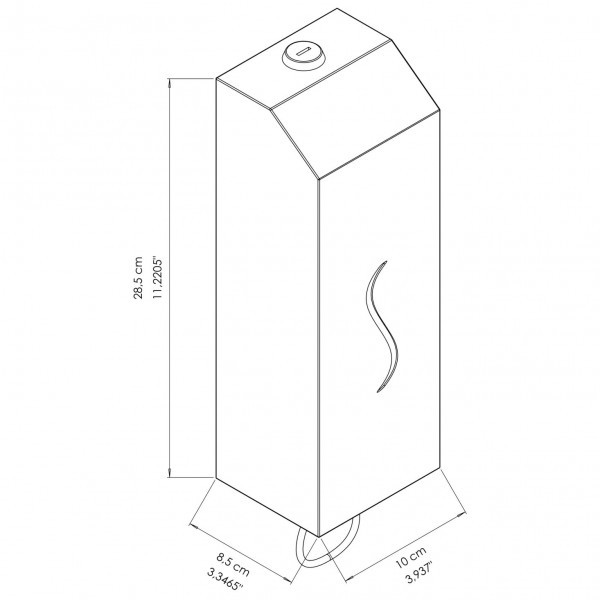 EC020500 Doseur à savon automatique en inox AISI 304 satiné 1000 ml