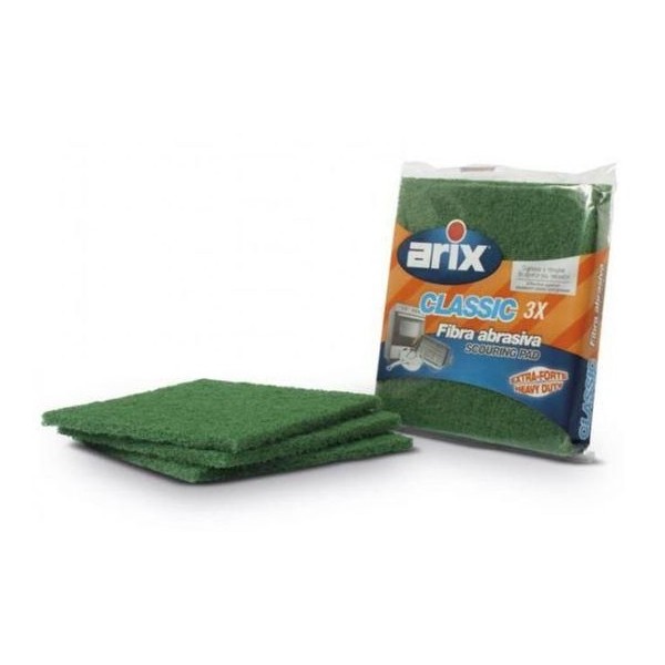 BR010200 Tampon abrasif 13 x 15 x 0,75 cm vert (3 pcs) AX. 122