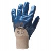 AA050700 Gant coton double enduction en nitrile bleu dos aère