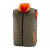 AE040330 Gilet hi-viz en réversible polyester Orange rembourre nylon