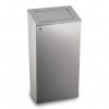 GA010302 Poubelle carrée à couvercle clapet-poussoir en inox AISI 304 (38 lt)